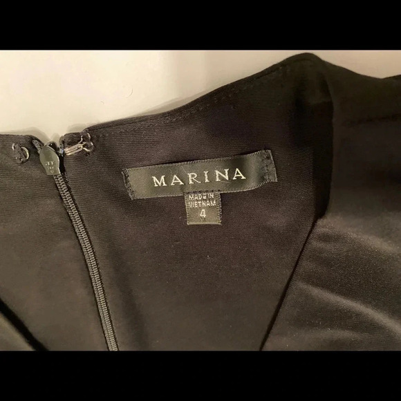 Marina Black Studded Waist Maxi Evening Dress - Picture 3 of 10